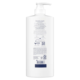 Close-up of Dove bottle label highlighting Bio-Protein Care technology benefit