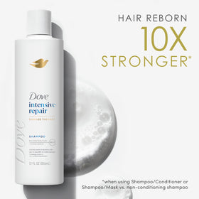 Dove shampoo paired with conditioner illustrating the full repair system