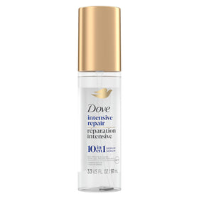 Dove front packaging of Intensive Repair Amino Serum showing bottle benefit