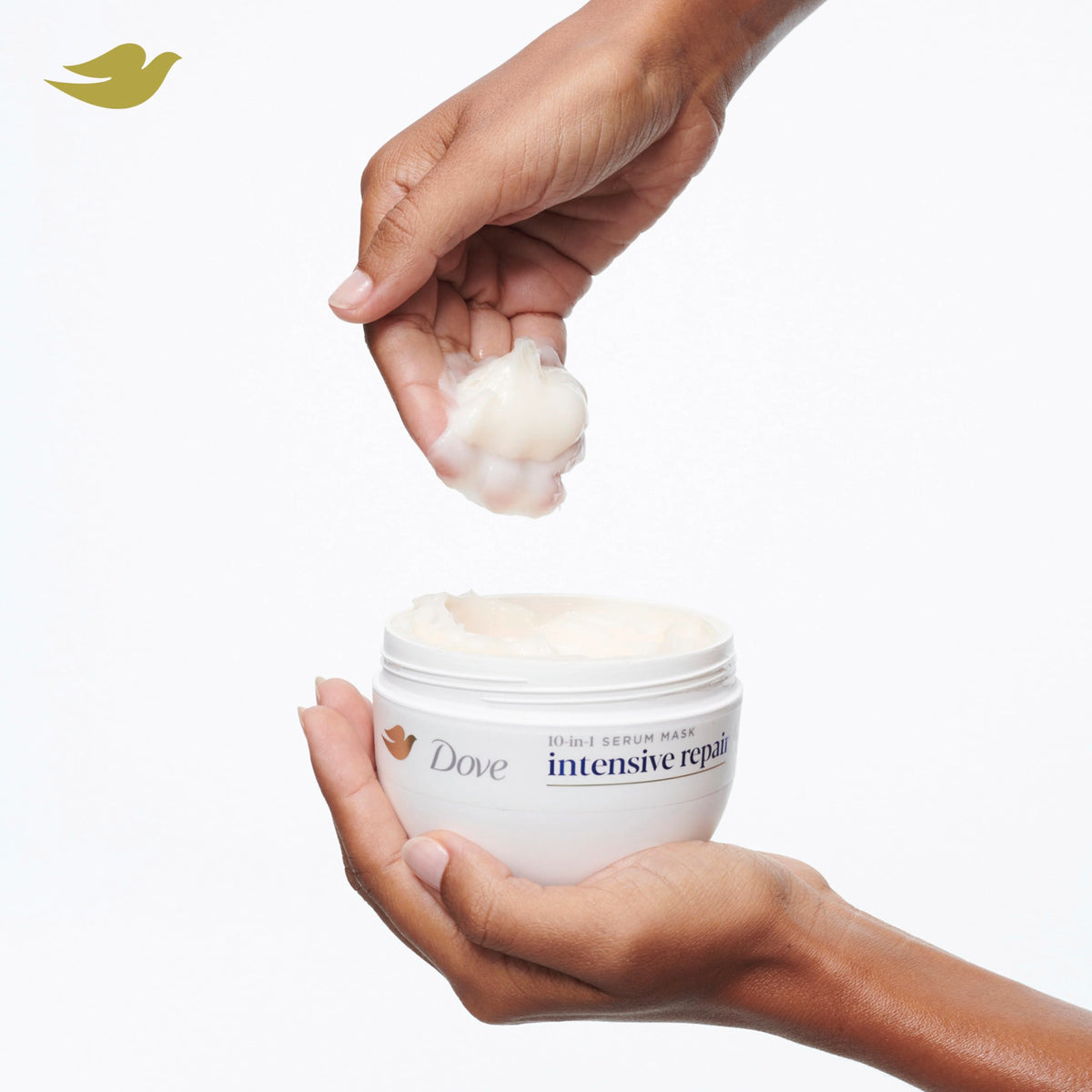 Dove packaging label close-up highlighting Bio-Protein Care technology details