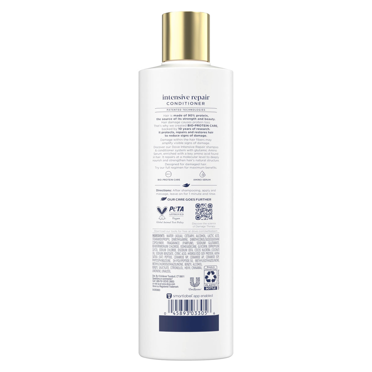 Dove bottle pump close-up highlighting easy dispensing benefit