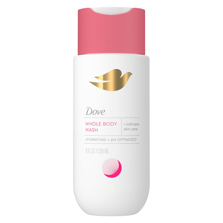 Dove intimate wash front packaging showing gentle unscented formula benefit