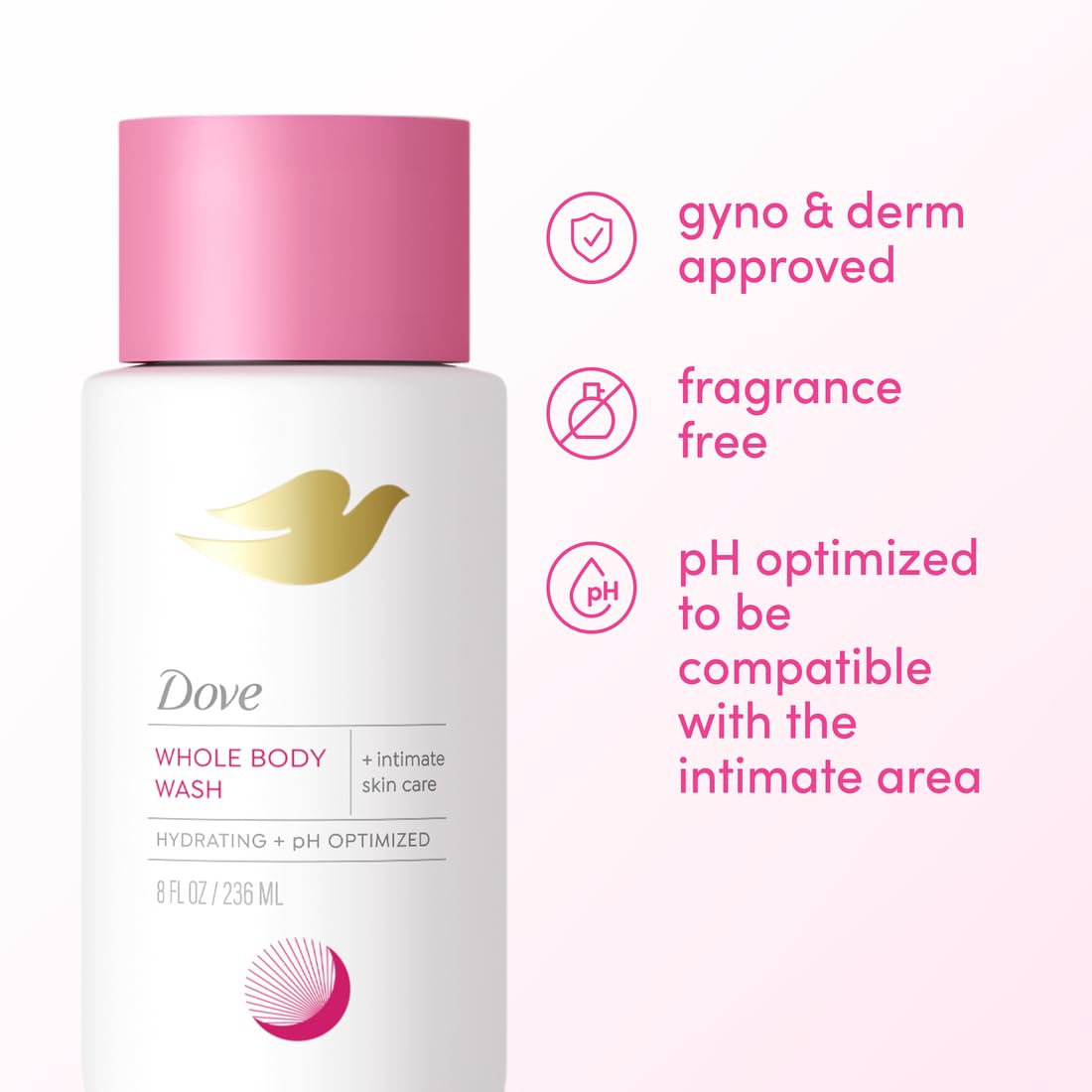 Dove intimate wash used in shower lifestyle scene demonstrating soothing routine benefit