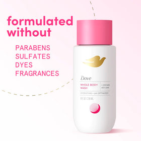 Dove intimate wash texture on hand illustrating lightweight hydration benefit