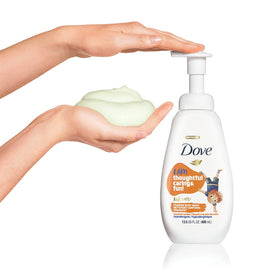Dove kids family bathtime lifestyle with parent and child enjoying gentle cleansing benefit