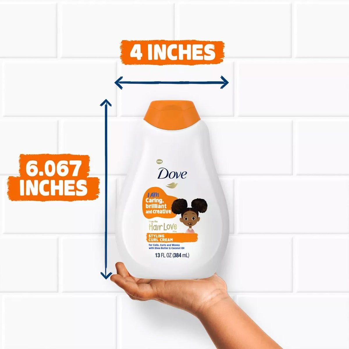 Dove kids curl cream texture closeup showing creamy consistency for smooth application
