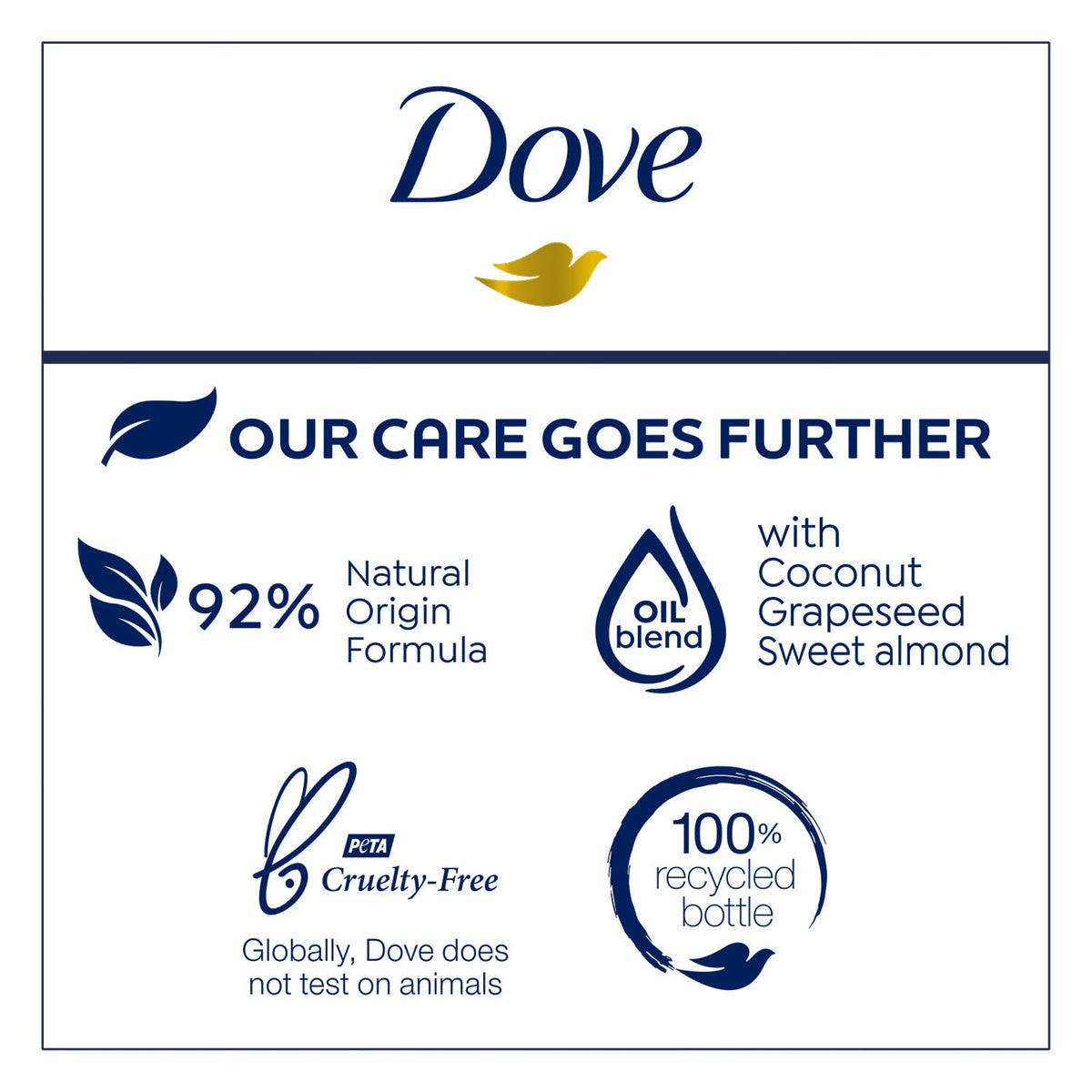 Dove duo styled on bathroom shelf suggesting calming lavender shower benefit
