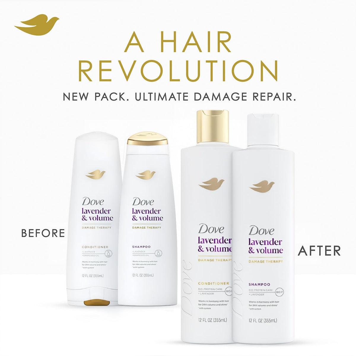 Dove shampoo texture on palm showing lightweight formula benefit