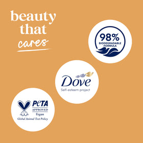 Dove bottle on bathroom shelf showing calming scent and daily ritual