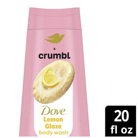 Dove liquid body wash pump close-up highlighting easy-dispense benefit