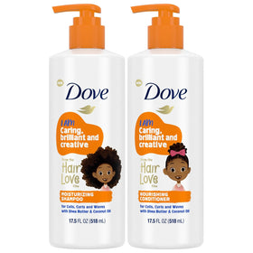 Dove front packaging showing Love Collection and kid-friendly design benefits confidence