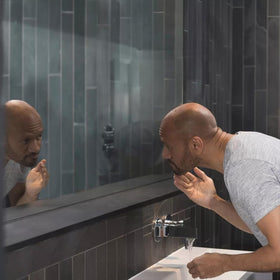 Dove Men+Care two-piece set on bathroom counter conveying everyday routine