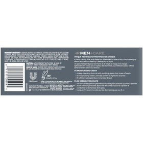 Dove Men+Care close-up of bar texture highlighting exfoliating clay benefit