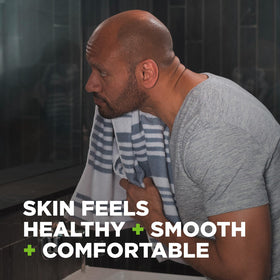 Dove Men+Care bar on shower shelf illustrating convenient use