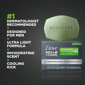 DOVE MEN + CARE lather in hand demonstrating creamy clean and hydration
