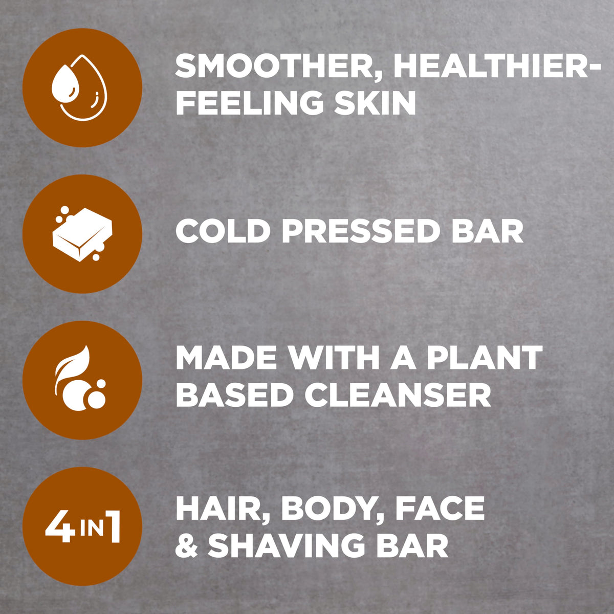 Dove Men+Care bar lather in hand demonstrating rich, easy-to-spread foam