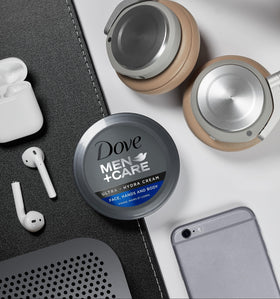 Dove Men+Care in bathroom setting conveying everyday use and routine fit