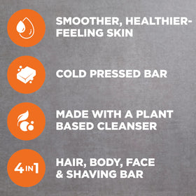 Dove Men+Care bar used while shaving to show smooth glide and comfort