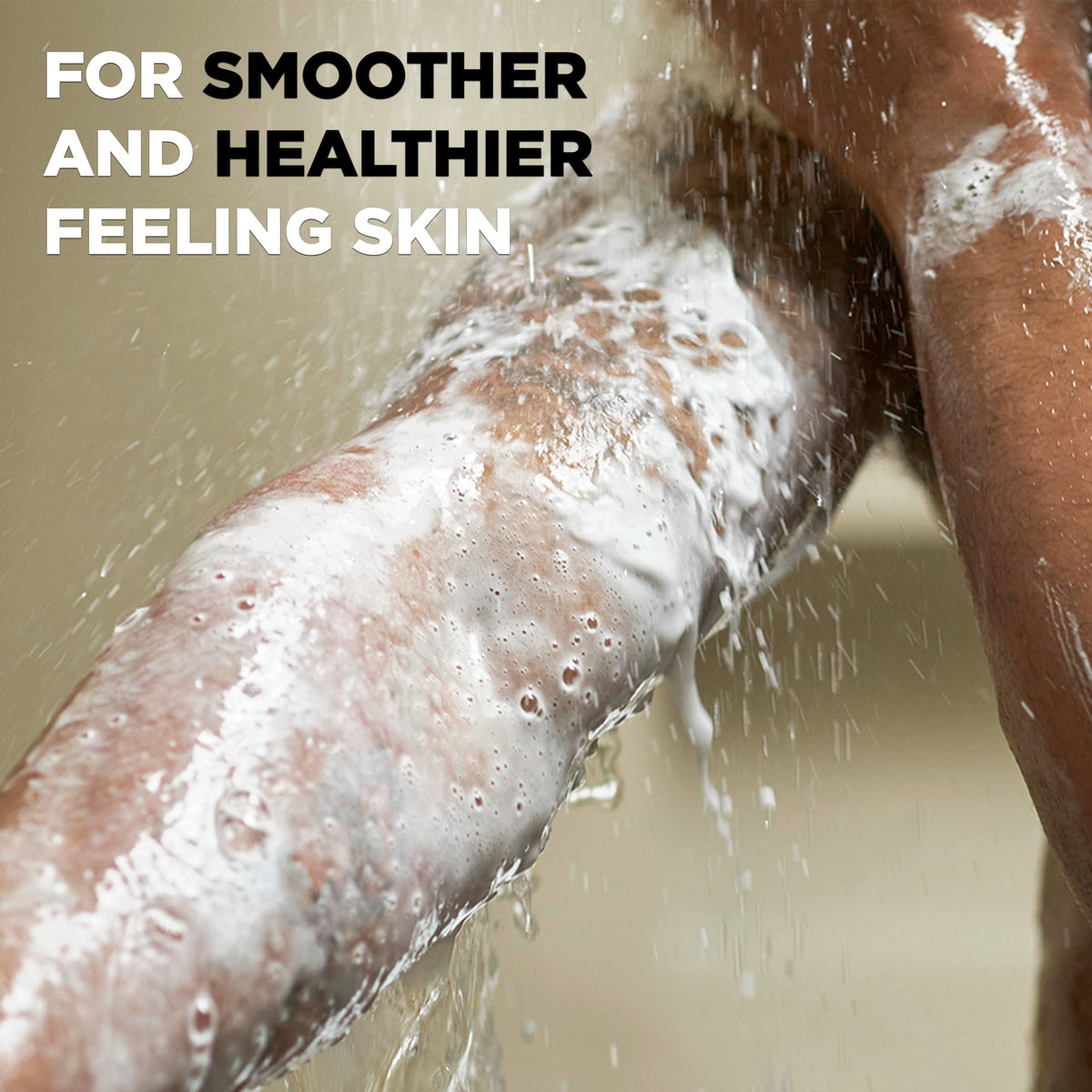 DOVE MEN + CARE in-shower use showing deep clean and fresh scent