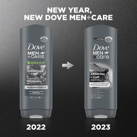 DOVE MEN + CARE pump close-up highlighting easy dispensing and controlled use