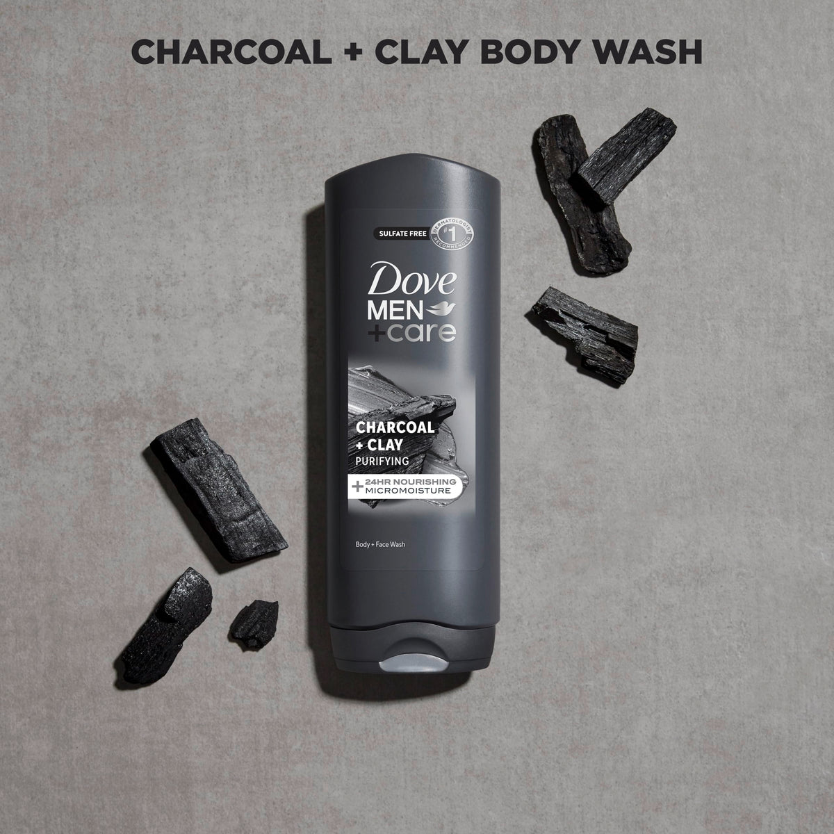 DOVE MEN + CARE creamy lather texture demonstrating gentle hydration