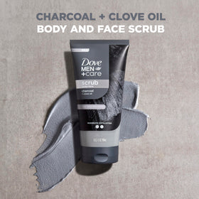DOVE MEN + CARE close-up scrub beads demonstrating deep cleansing benefit