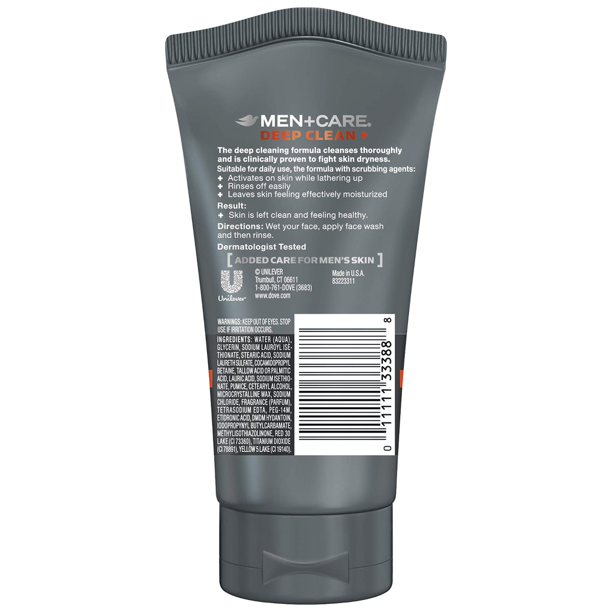 Dove Men+Care in-hand use lathering on skin demonstrating effective cleansing