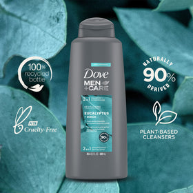 Arrangement of orange peel, eucalyptus and birch elements suggesting fresh scent benefit
