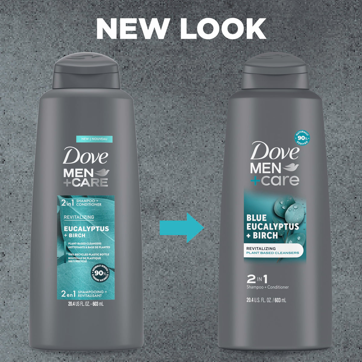 Close-up foam texture from Dove Men + Care showing conditioning, easy rinse