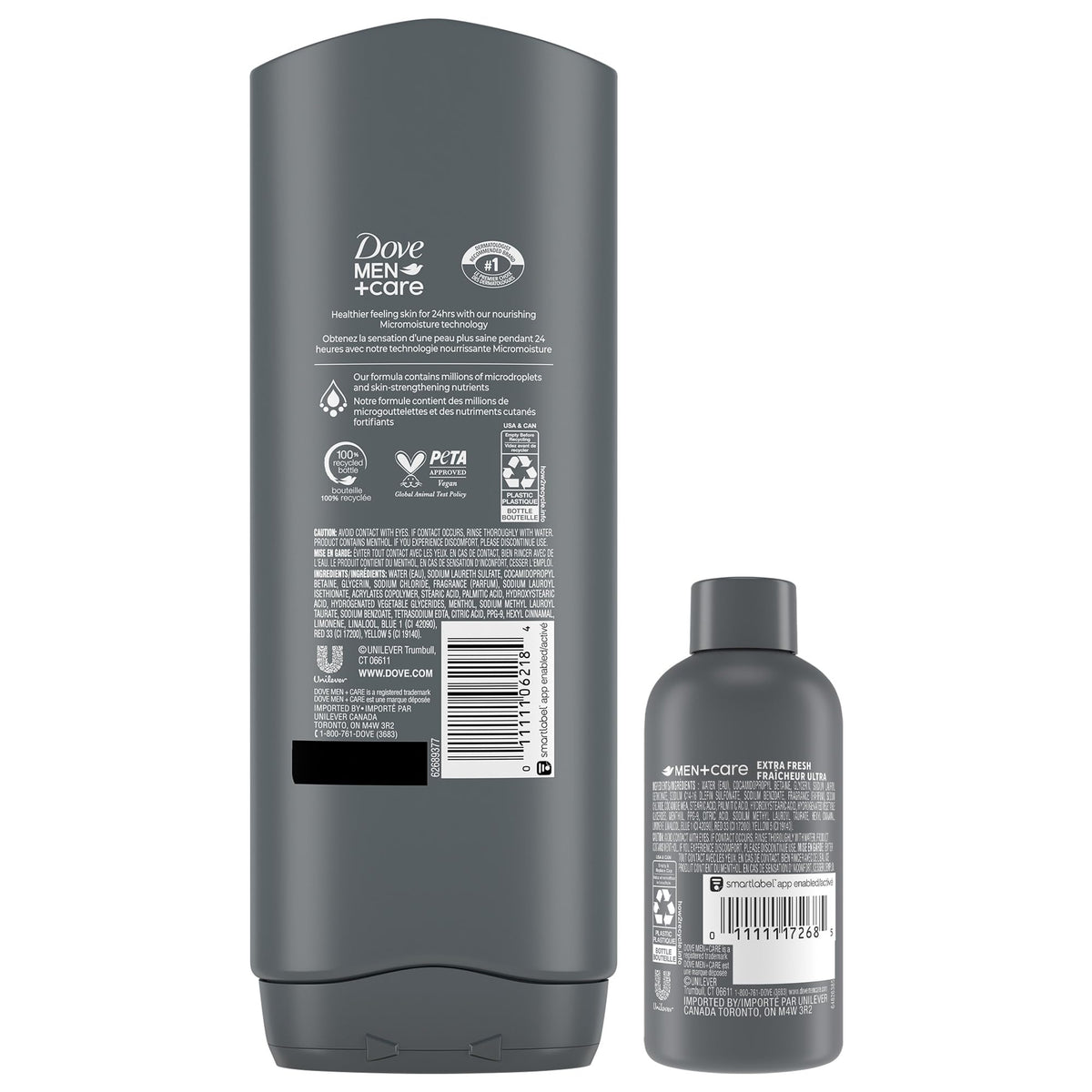 Dove Men+Care close-up texture on palm illustrating gentle lather and moisturizing feel