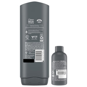 Dove Men+Care close-up texture on palm illustrating gentle lather and moisturizing feel