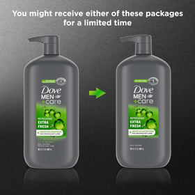 DOVE MEN + CARE creamy lather texture that hydrates without residue