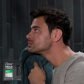 Dove Men+Care applied to damp hair for a sleeker, conditioned finish