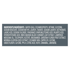 Dove Men+Care blackcurrant and cedarwood visual highlighting natural fragrance ingredients