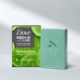 DOVE MEN + CARE ingredient label close-up showing plant-derived oils