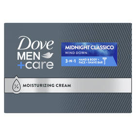 Dove Men+Care front packaging showing ten-bar pack and clear labeling for convenience