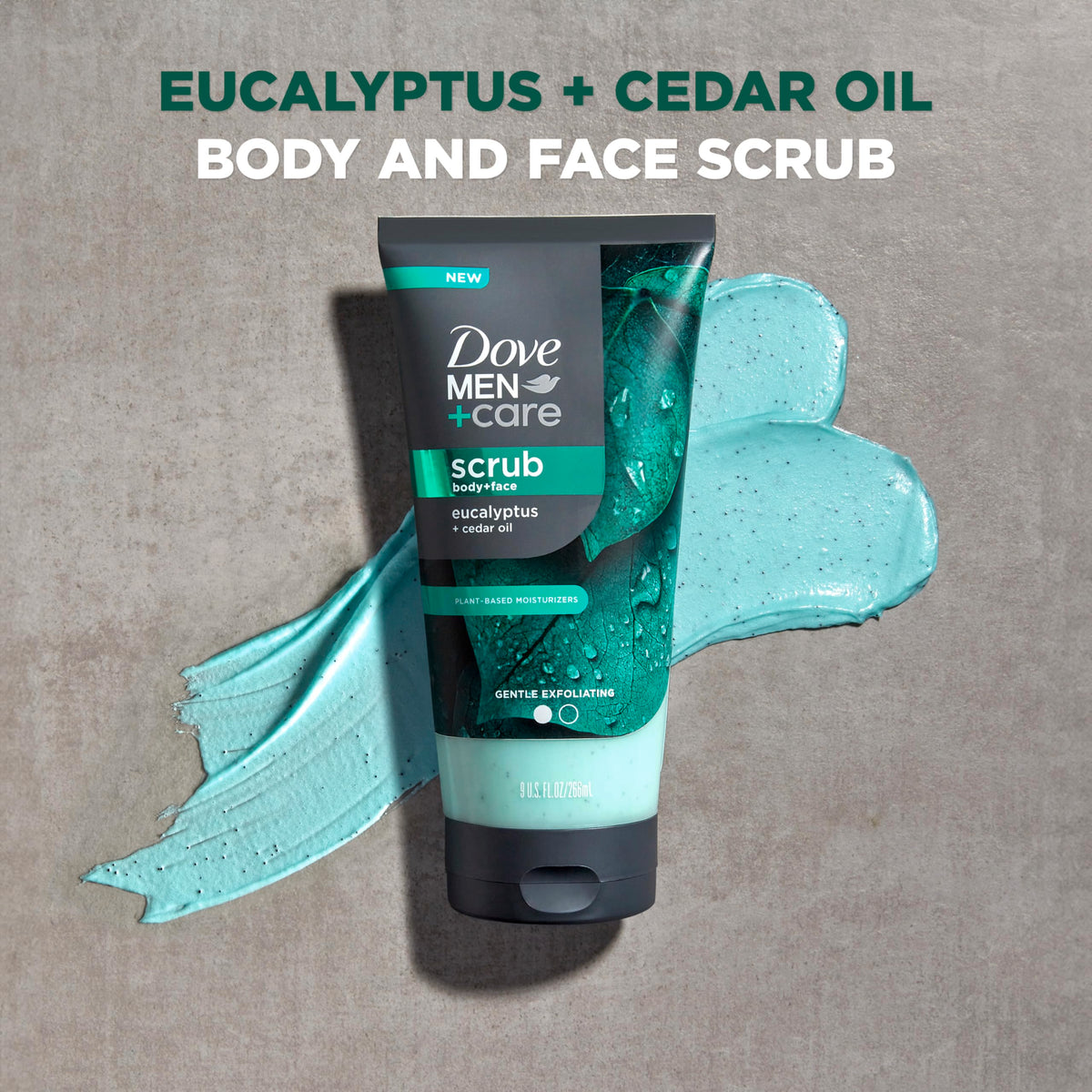 Dove Men+Care close-up of scrub texture with visible exfoliating granules