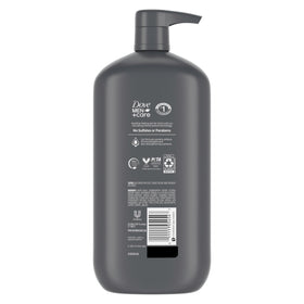DOVE MEN + CARE pump bottle close-up highlighting easy dispensing