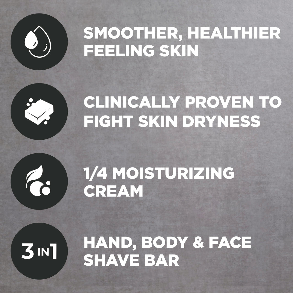 DOVE MEN + CARE bar next to razor and towel showing shave usage and skin-friendly routine