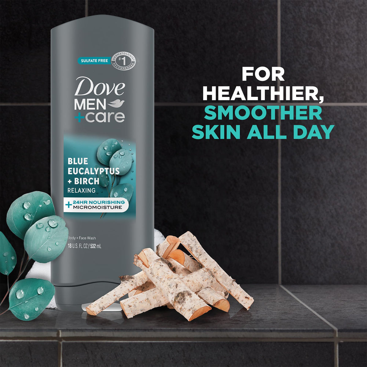 Dove showing shampoo pouring into hand for easy lathering and control