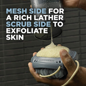 DOVE MEN + CARE close-up of mesh side creating rich lather efficiently