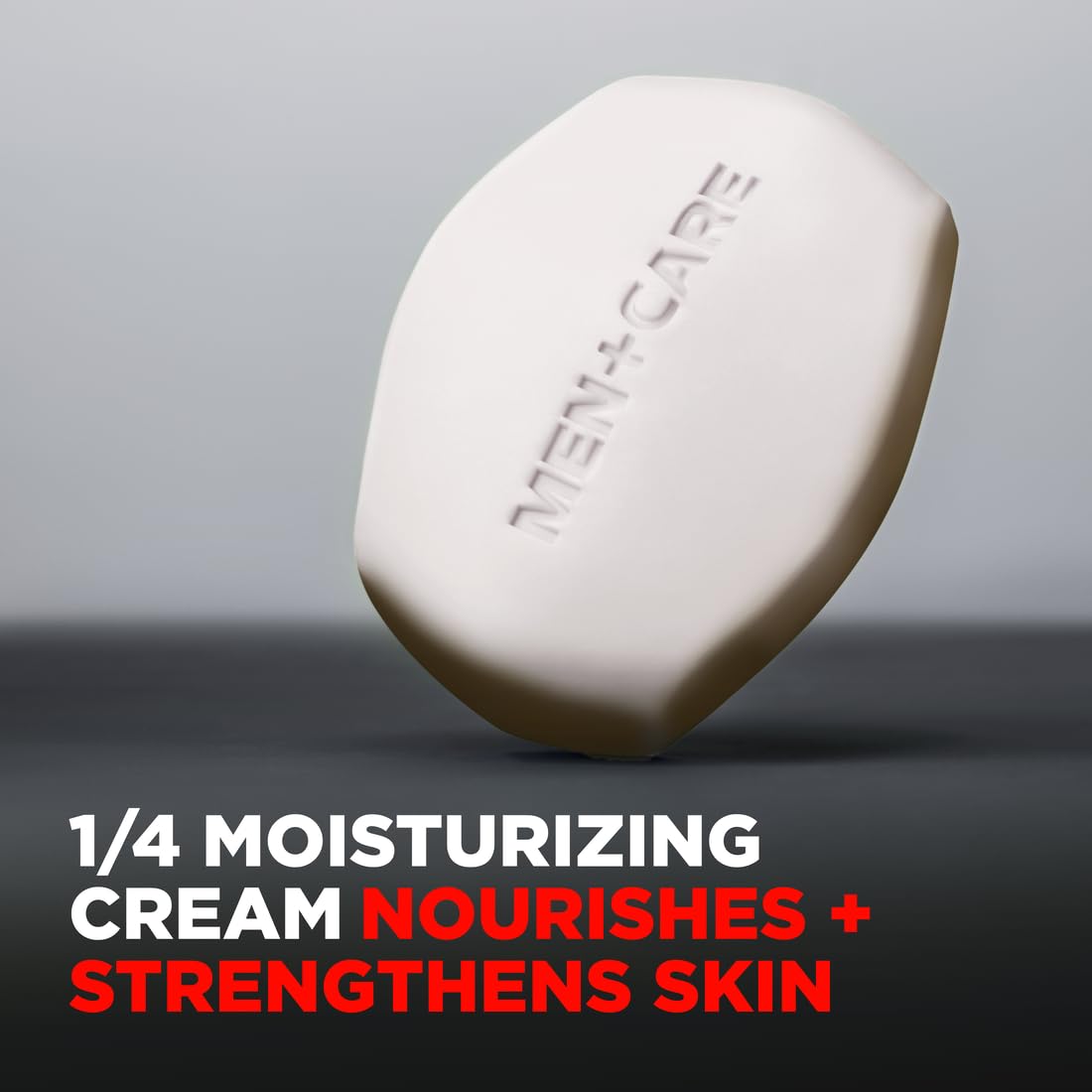 Dove Men+Care bar beside a coin showing 3.75 oz scale for travel convenience