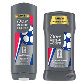 DOVE MEN+CARE front packaging showcasing limited edition FIFA design and collectable appeal
