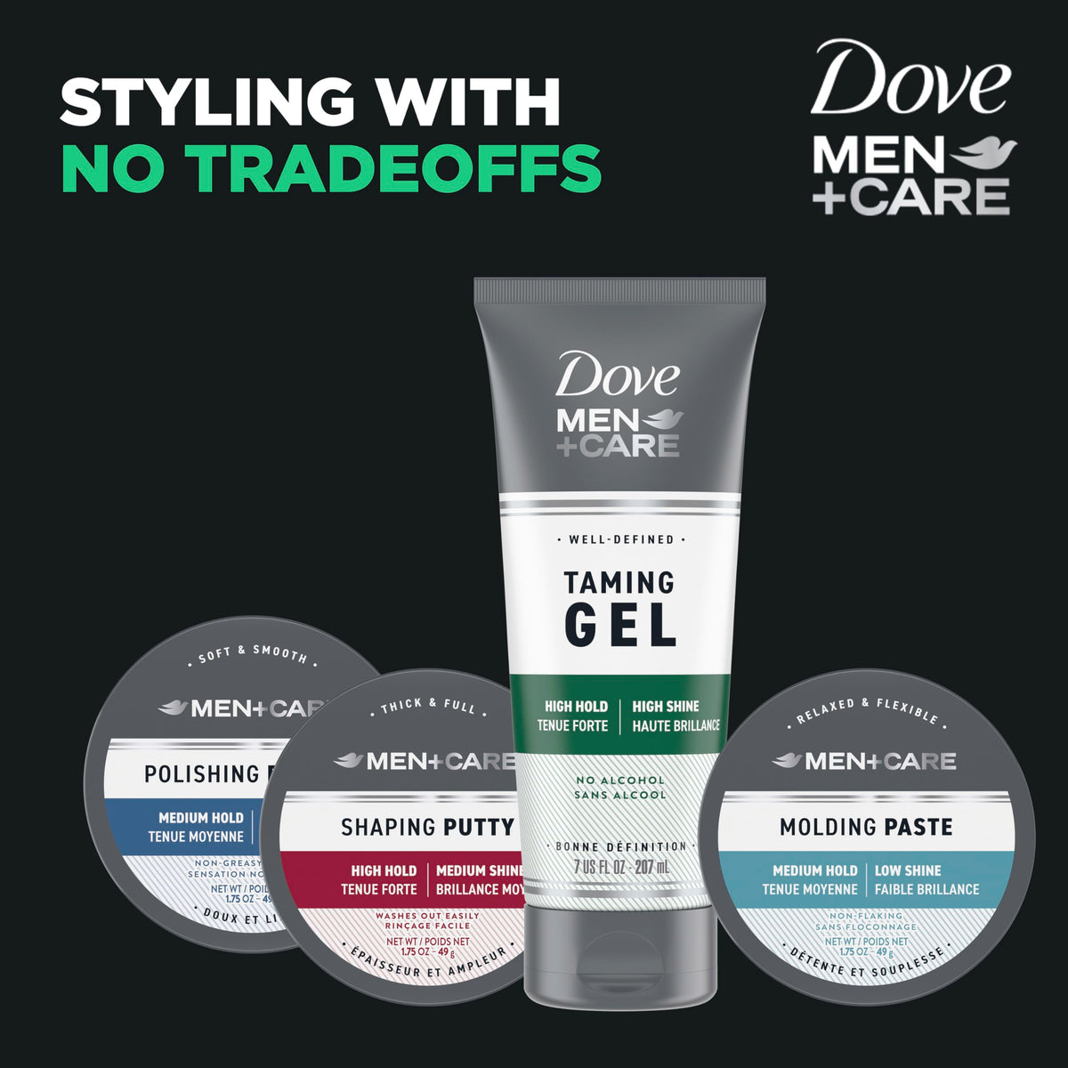 Dove Men+Care in bathroom routine lifestyle image showing everyday use