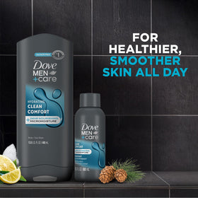 Dove Men+Care foamy texture on hand demonstrating gentle cleansing and effective lather