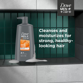 Dove Men+Care creamy lather texture close-up, conditioning feel for thicker hair