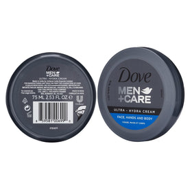 Dove Men+Care open jar texture close-up displaying rich cream for fast absorption benefit
