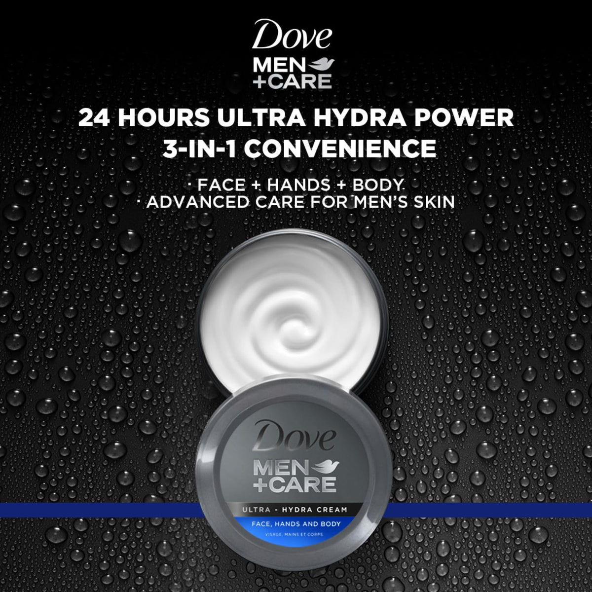Dove Men+Care on bathroom shelf in lifestyle setup promoting daily routine simplicity