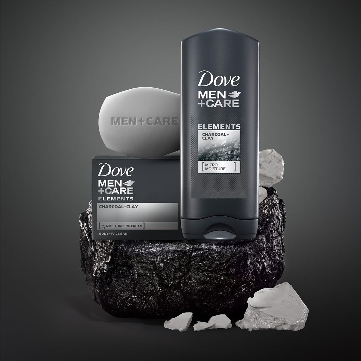 Dove Men+Care shaving demo with bar lather showing smoother shave benefit