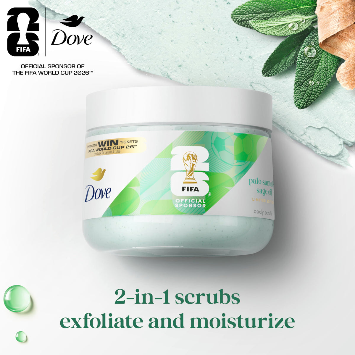Dove close‑up of microdroplet texture for visible hydration benefit